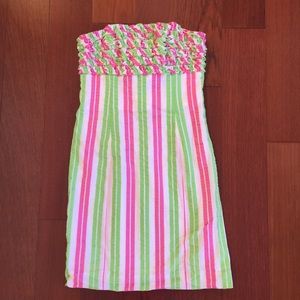 Lilly Pulitzer Franco Strapless Seersucker Dress