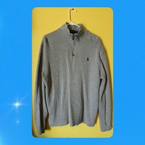 Vintage Grey Polo Sweater