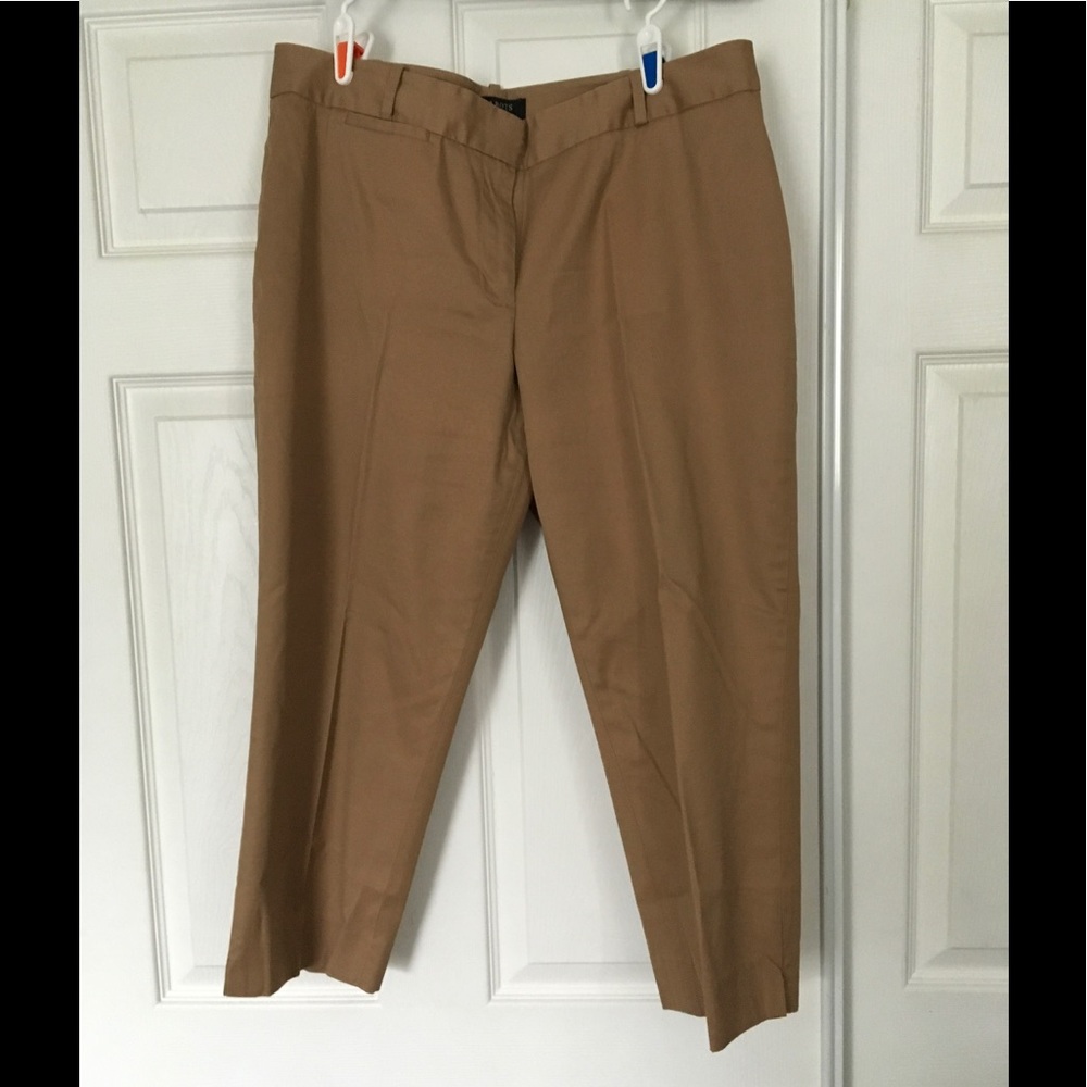 Talbots cropped chinos sz 12p tan