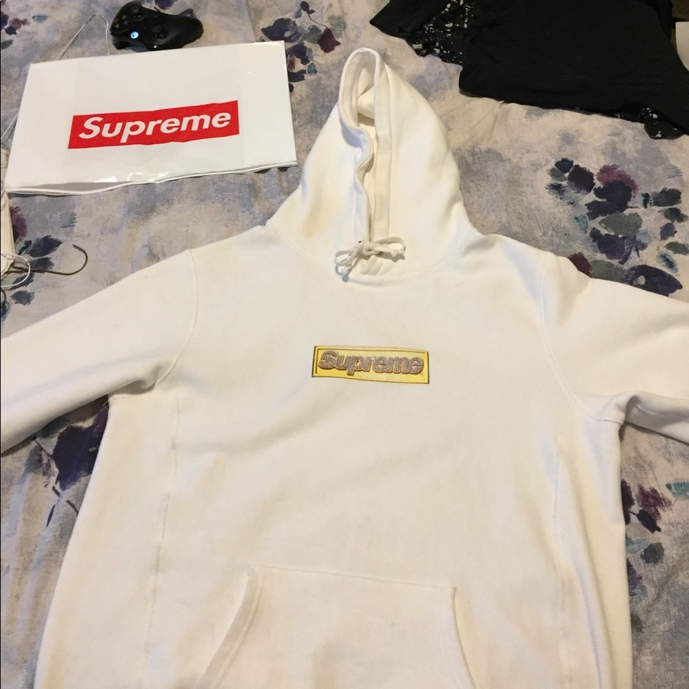 XL supreme Bling Box logo hoodie