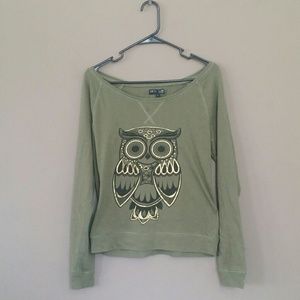 Large long sleeve owl sweater