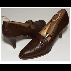 Salvatore Ferragamo Rosina Authentic Ostrich Heels