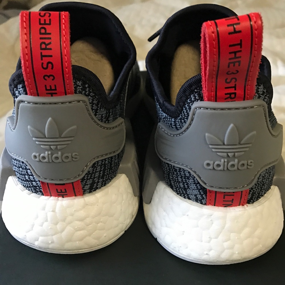 Black/Grey/Red Nmd_r1's, 100% Authentic, Worn Once - image 3