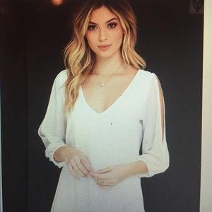 Lulus Shifting Dears Long Sleeve Dress