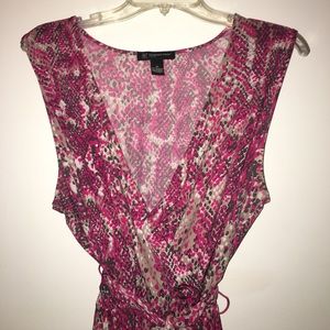 Pink snake skin print dress