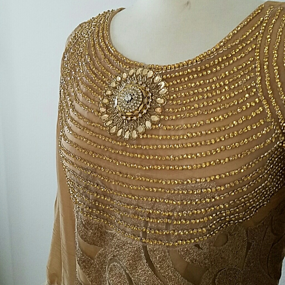 Golden Indian Shalwar Kameez