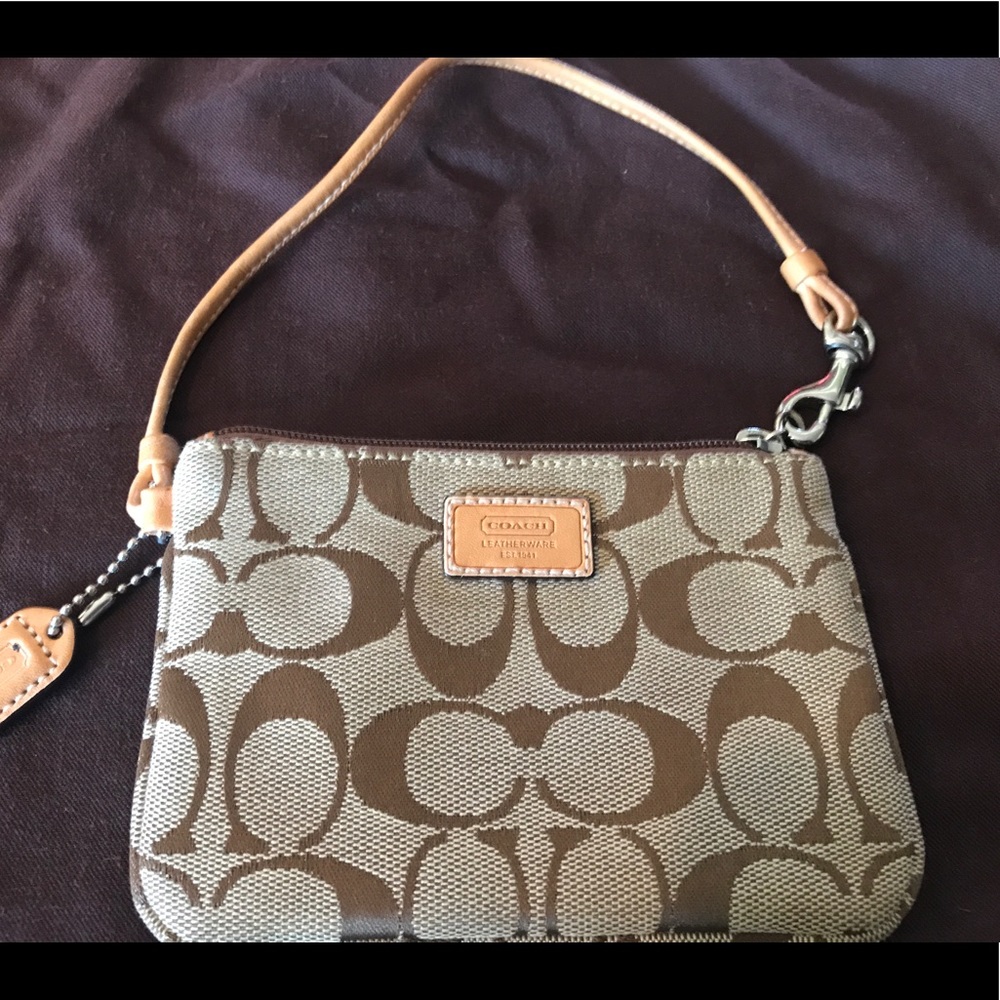 Coach signature wristlet