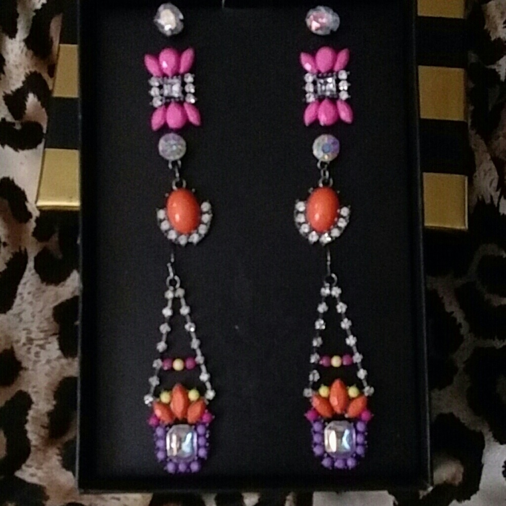 Neon Mystic CZ & Black 4 Piece Earring Gift Set