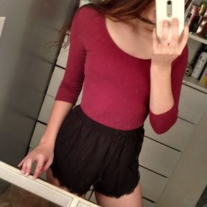Maroon Charlotte Russe Top