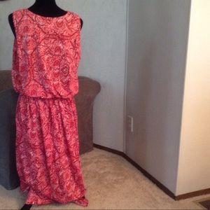 FADED GLORY Dresses - CORAL Print Maxi FADED GLORY Dresses - CORAL Print Maxi