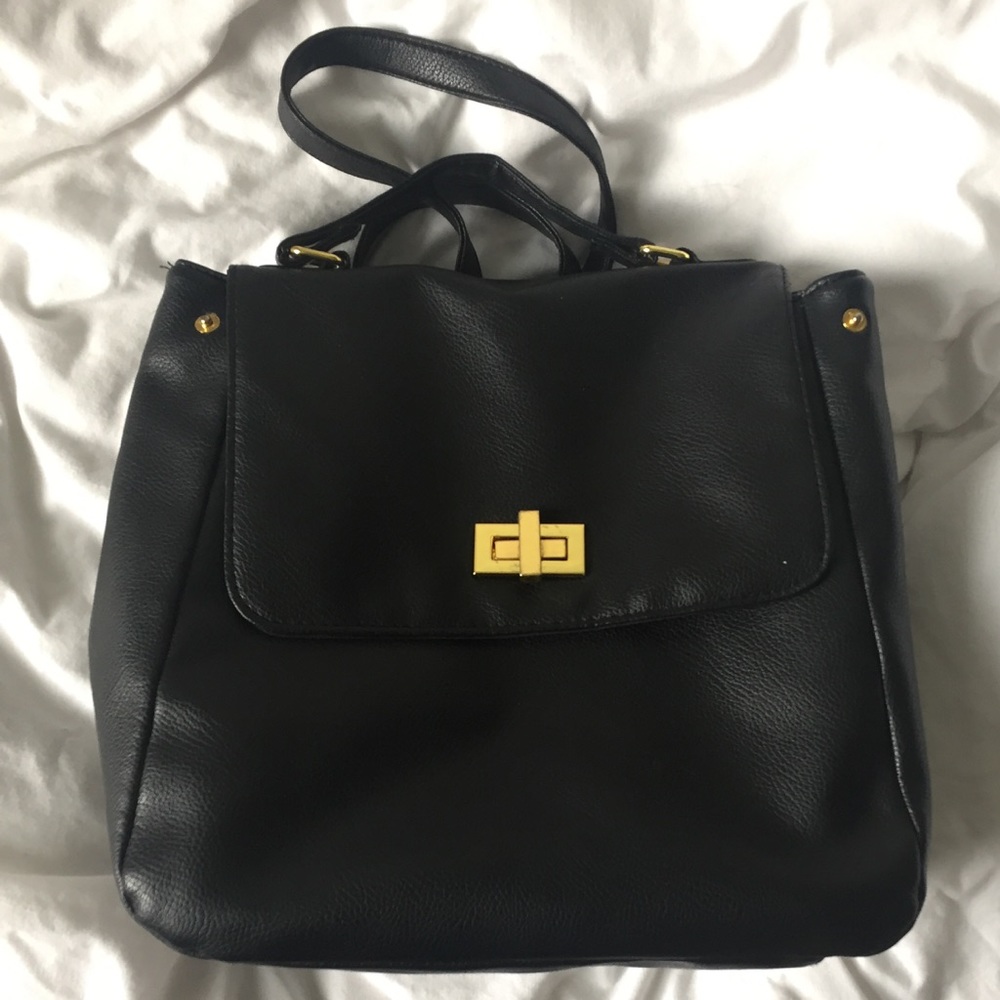 Faux Leather Backpack