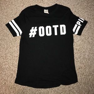 Black short sleeve "PINK" shirt