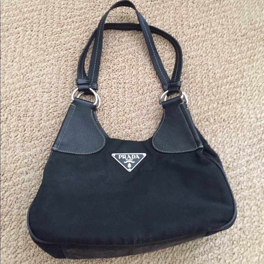 Black Prada Nylon Shoulder Bag