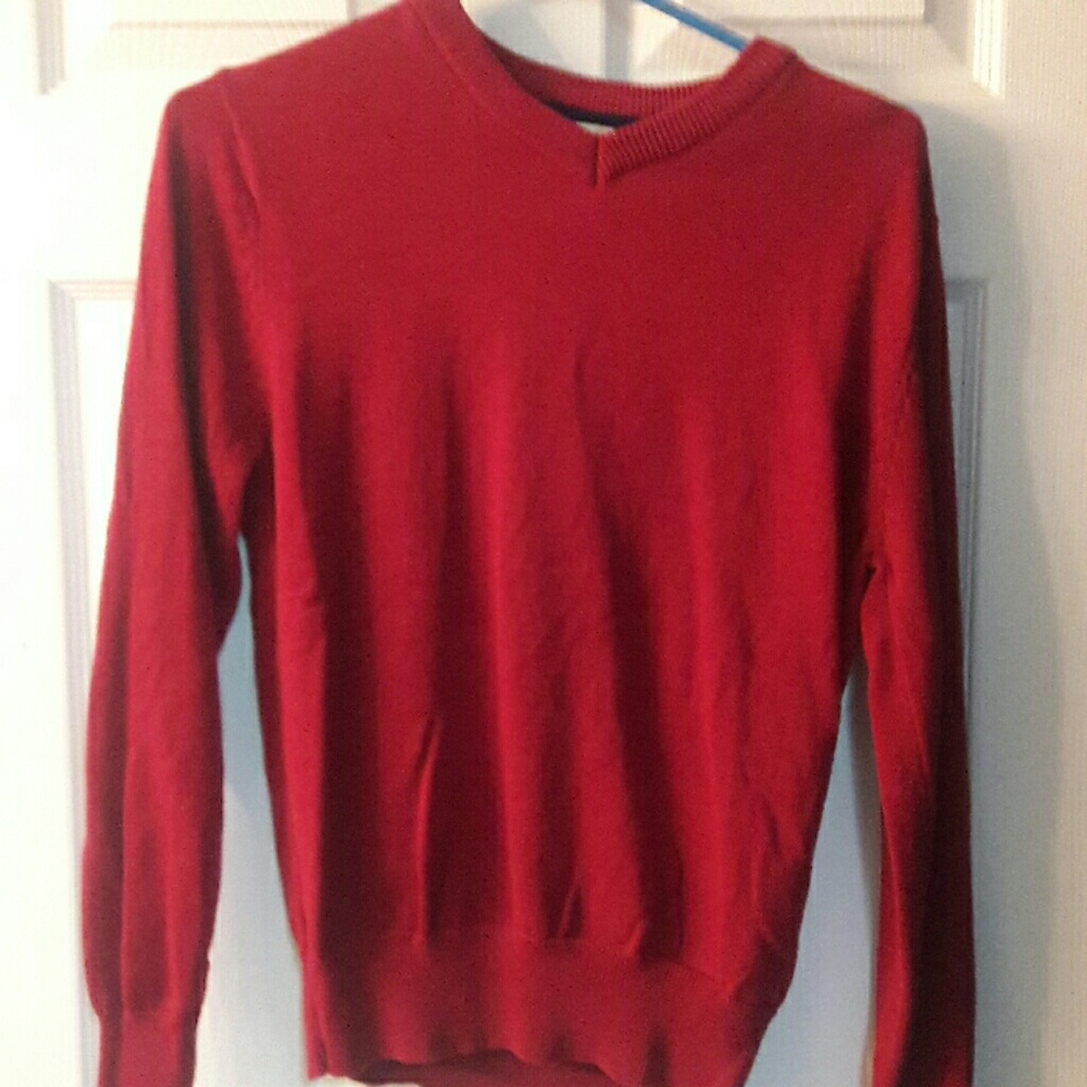 Boys Cherokee dark red sweater.