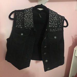 Black studded vest