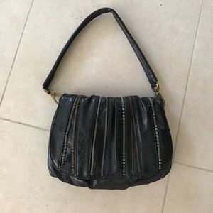 Matt and Nat black vegan zipper handbag