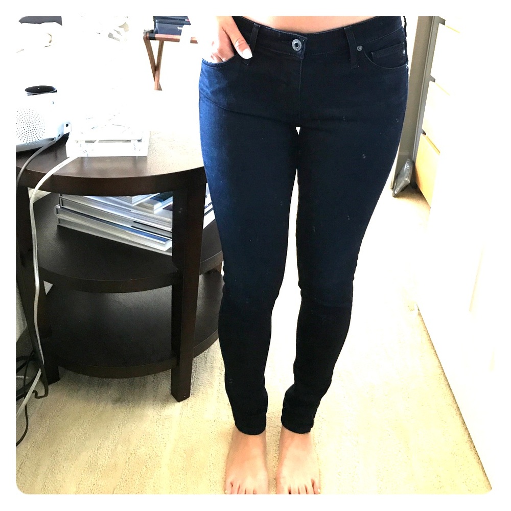 AG Jeans Zip-Up Legging Ankle (Dark Indigo)