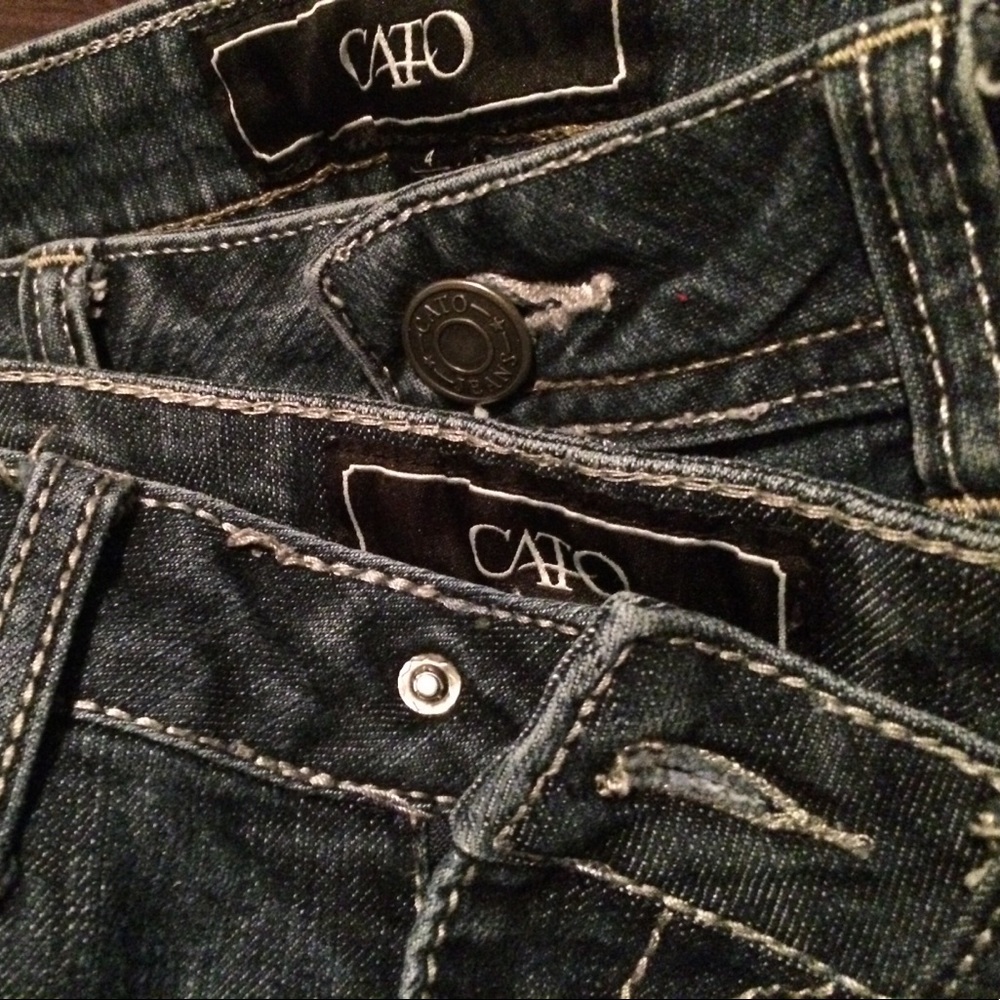 2 pairs of size 4 Cato blue jeans!