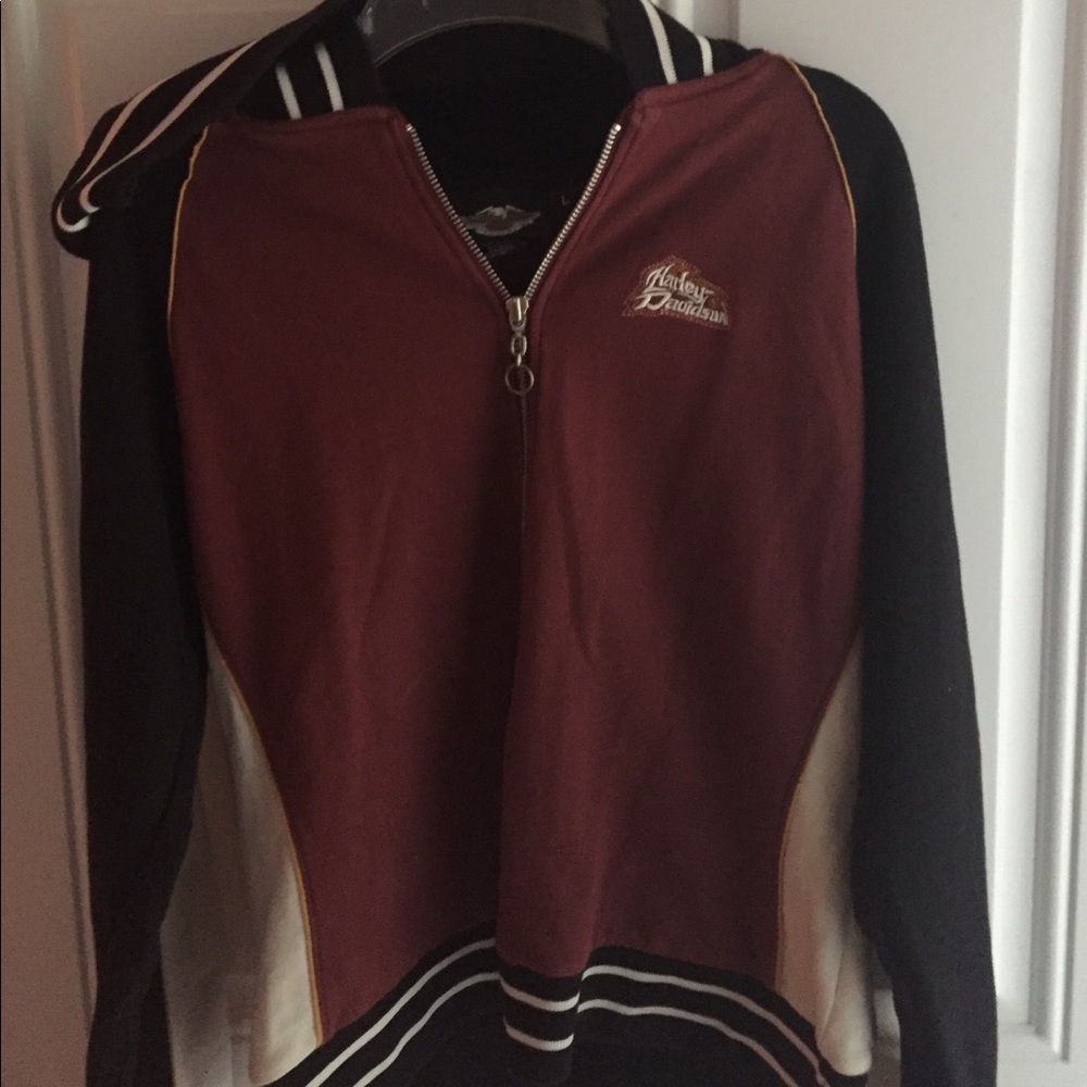 Ladies Harley Davidson hooded jacket! Size L