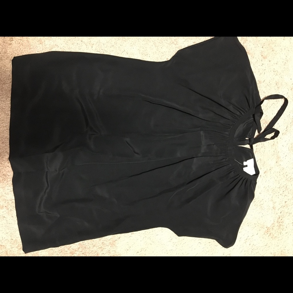 Kate spade black silk top, size 0.