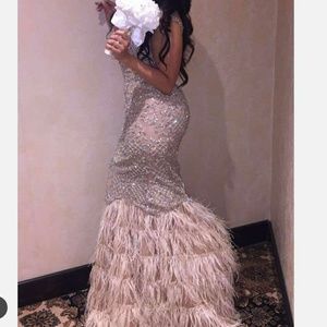 Terani feather dress PROMMMMMMM SEASON