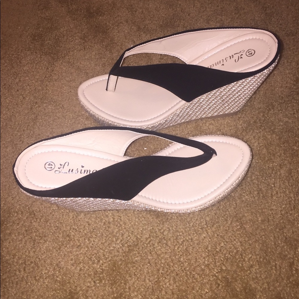 Platform wedge sandals