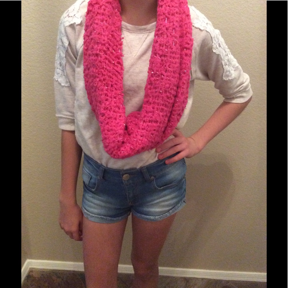 Pink Fuzzy Winter Scarf