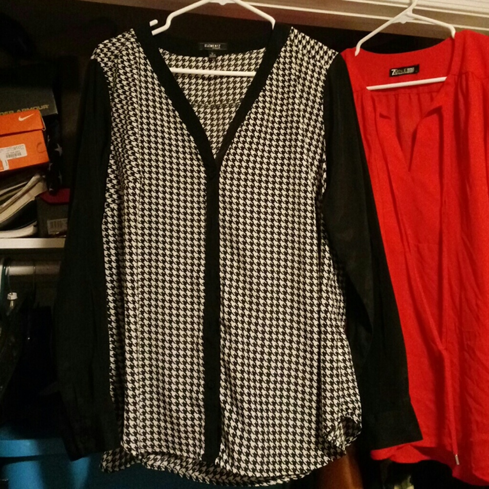 Houndstooth Blouse