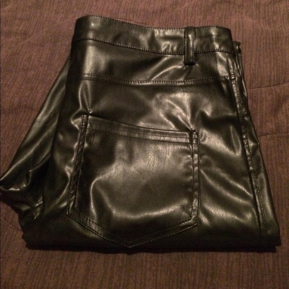 Rue 21 black leather pants. L/XL