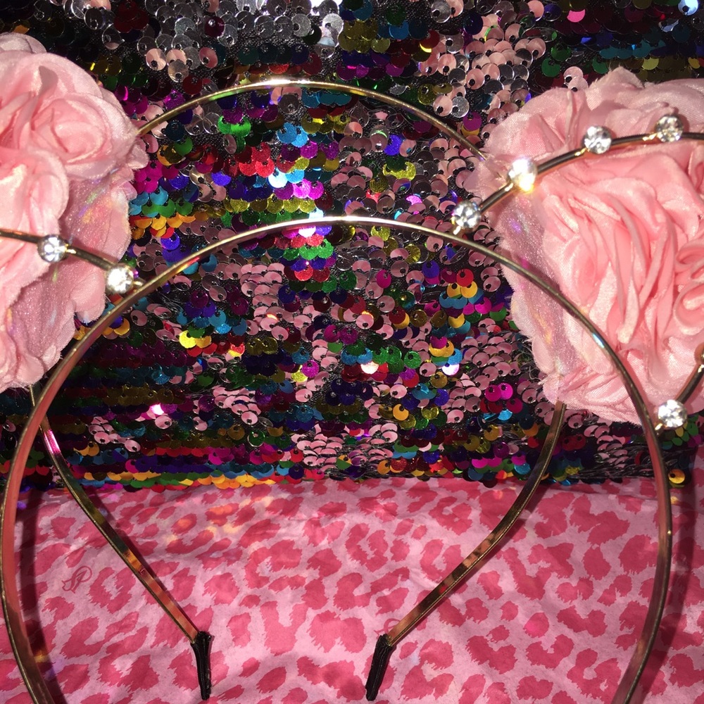 Kitty ear & flower headbands
