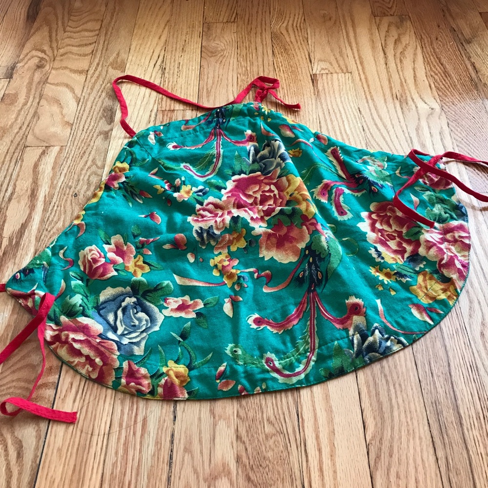 Linen reversible open back ethnic top