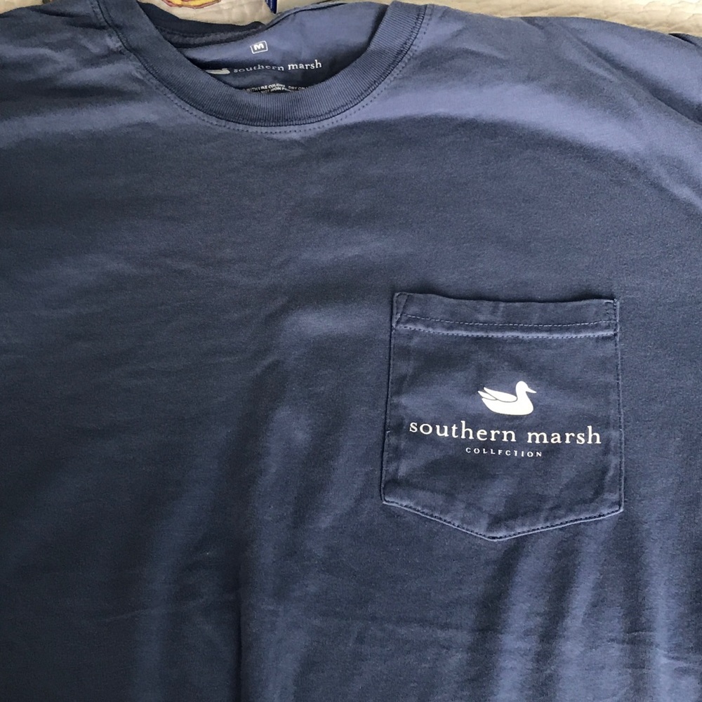 Southern marsh American flag tshirt