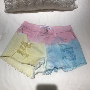 Multicolor denim shorts from Gypsy Warrior