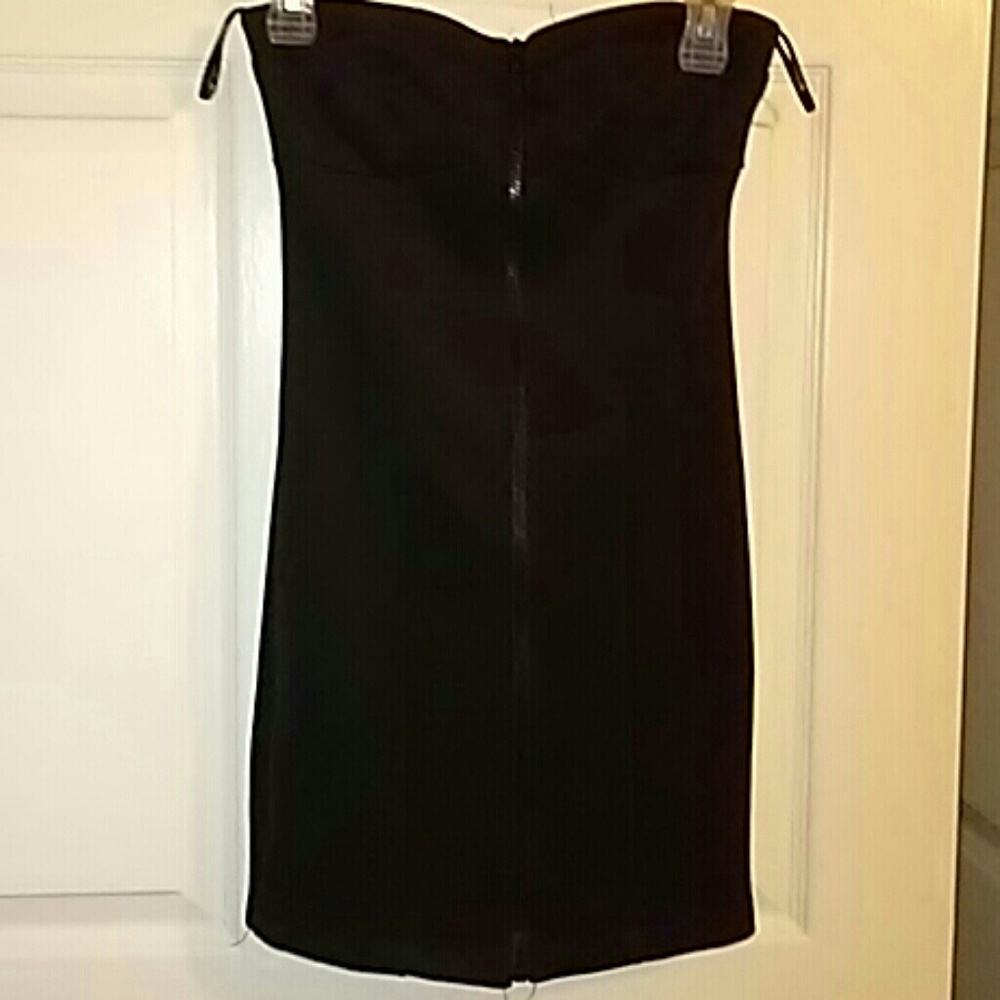 Forever 21 Black zipper body-con dress