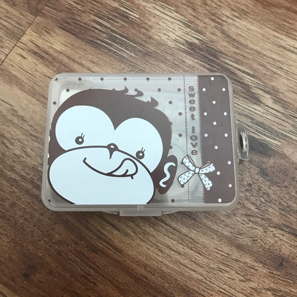 Cute mini monkey contact case
