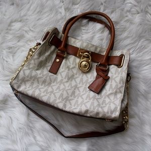 Michael Kors Hamilton MK Logo Satchel Bag