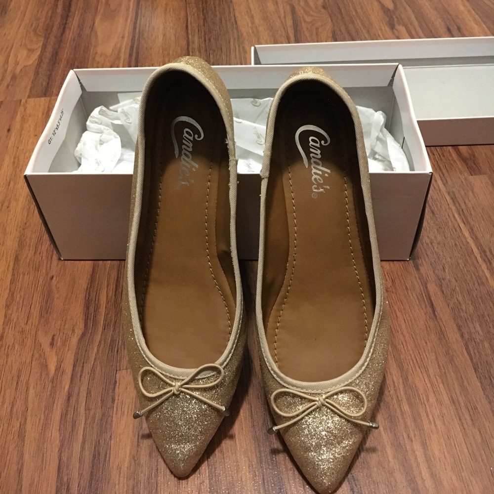 Candies gold flats