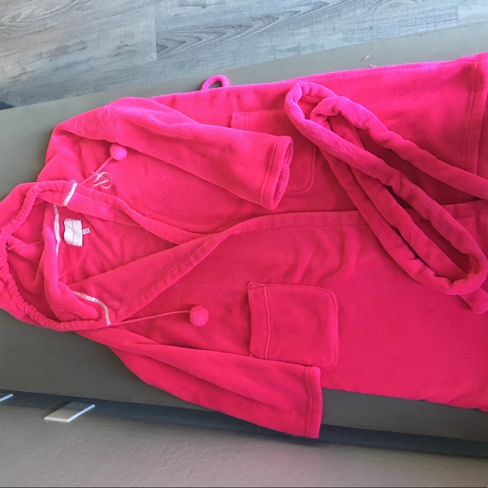 VS pink fuzzy robe