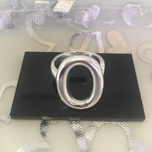 Sterling Silver Letter "O" Ring