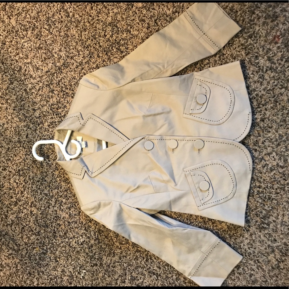 Khaki blazer and skirt set