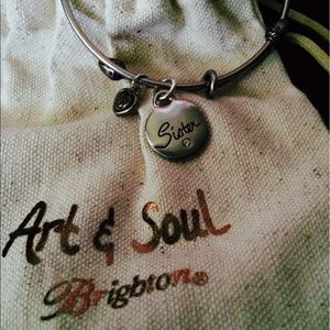 BRIGHTON Bangle Bracelet with Sister/Friend Charm