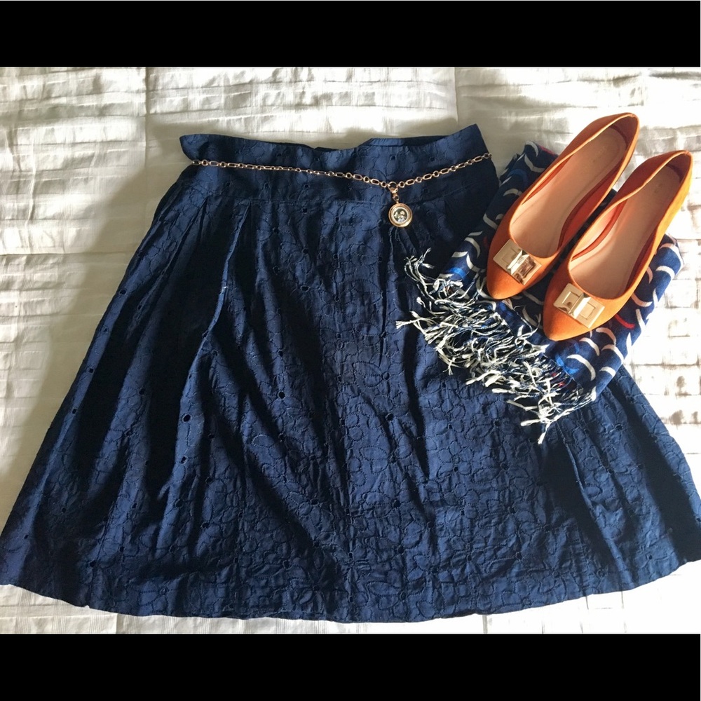 Flirty A-line eyelet skirt