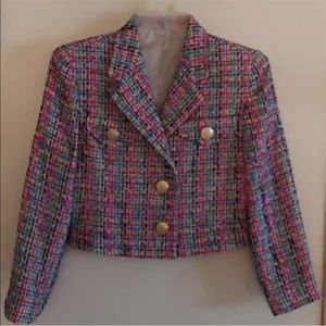 Ann May Petite short multicolored blazer