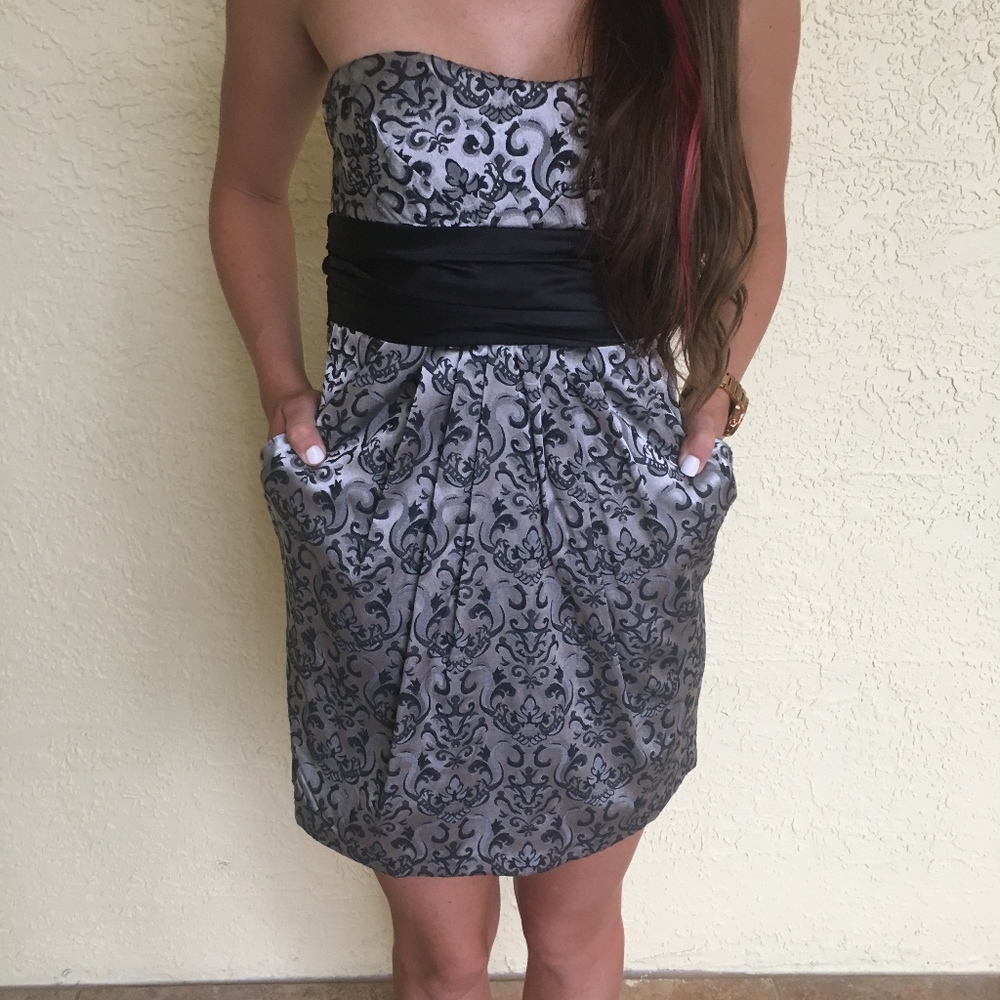 Strapless cocktail dress