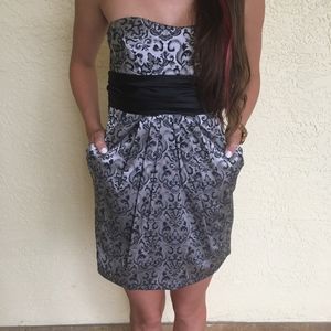 Strapless cocktail dress