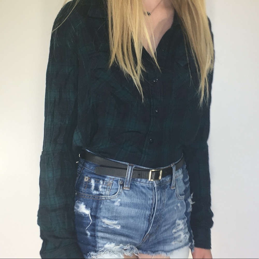 Green and Navy Flannel