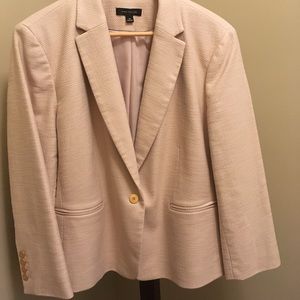 Ann Taylor Textured Single Button Blazer