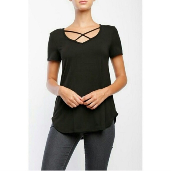 Lime 'n' Chill Tops - 🎉Last One!🎉 Black Strappy Tee