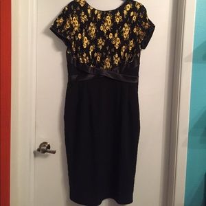 Pinup NWOT Black Asian-Inspired Wiggle Dress