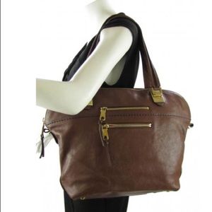 Chloe Brown Leather Angie Large Shoulder Bag